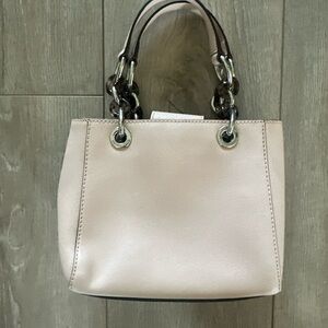 MICHAEL KORS Leather Purse Handbag Satchel Small, Cynthia Blush/Rose Gold‎